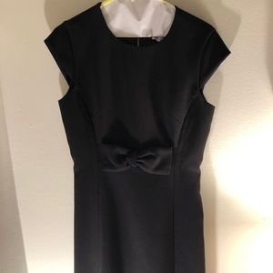 Kate Spade Black Stretch Crepe Bow Formal Dress